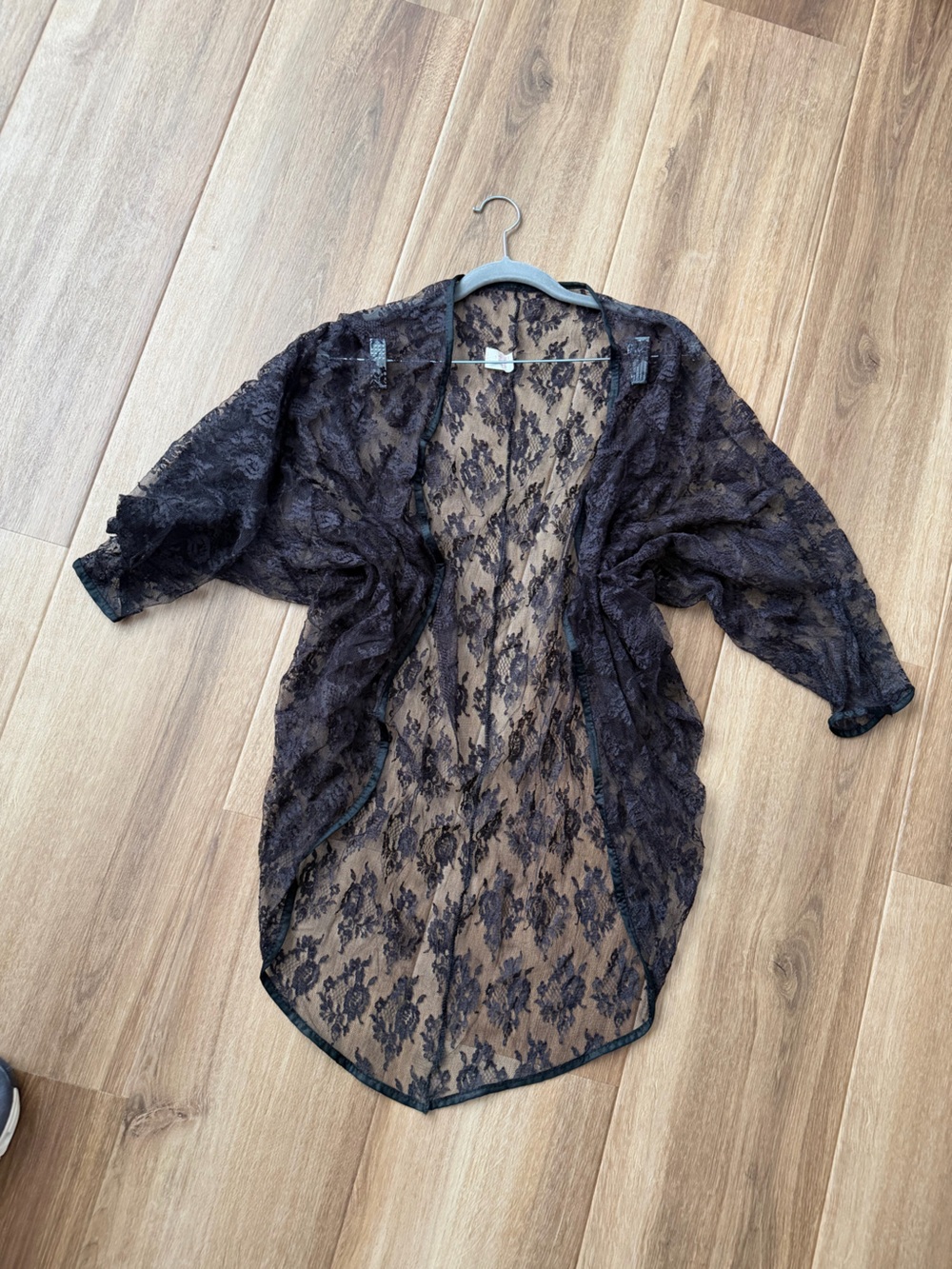 Source Unknown Black Sheer Lace Cardigan
